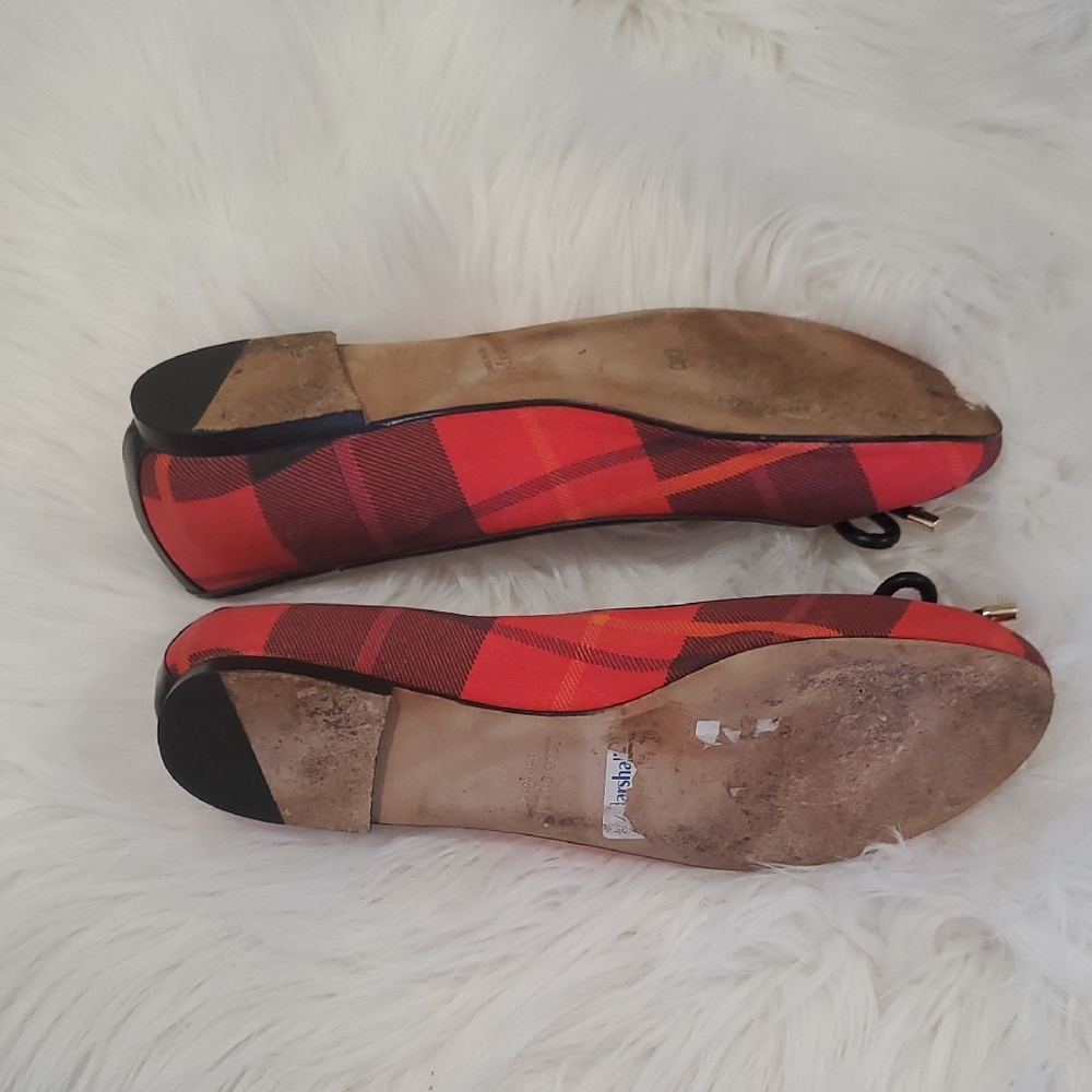 Kate Spade Preppy  Red and Black Flats with Bow Accent - Picture 7 of 14